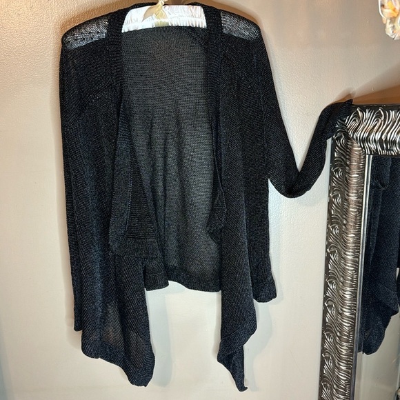 VINCE Black Cardigan Draped Front Size Small - Picture 1 of 7